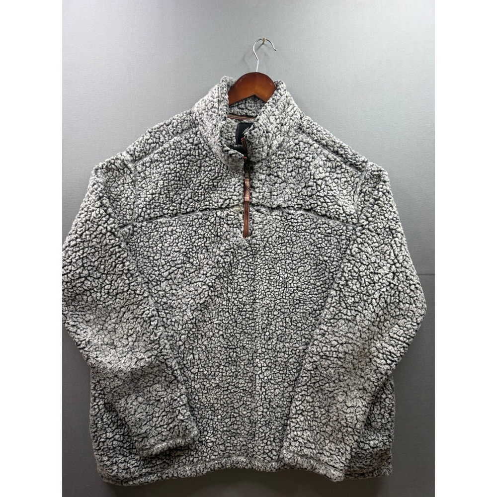 Alpine Sherpa Pullover Mens Grey Quarter Zip Fleece XXL